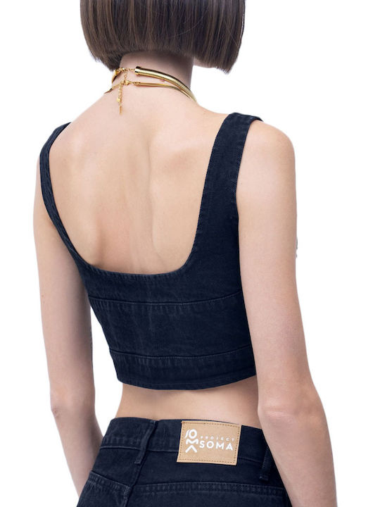 Women's Blouse Corset Blue