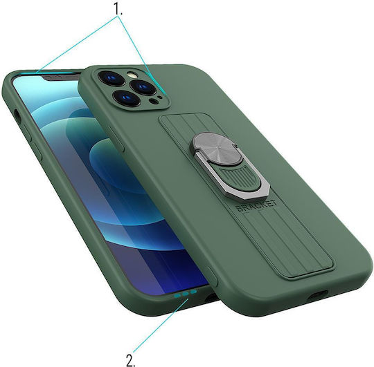 Finger Grip Back Cover Silicone Blue (Galaxy S21+)