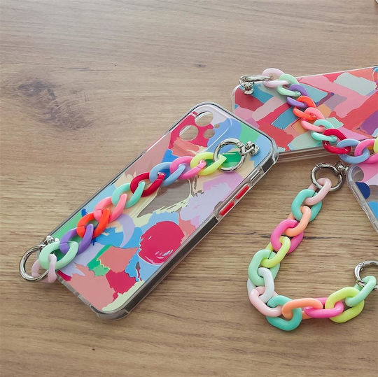 Color Chain Back Cover Plastic Multicolour (Galaxy A12)
