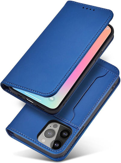 Magnet Card Book Σιλικόνης / Δερμάτινο Μπλε (Galaxy S23)