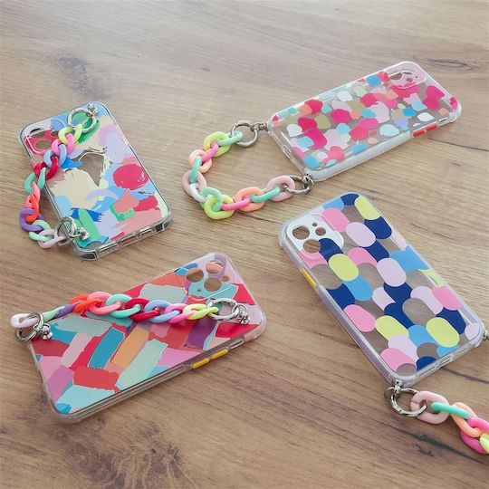 Color Chain Back Cover Plastic Multicolour (Galaxy A12)