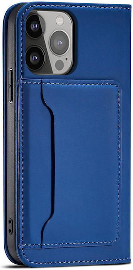 Magnet Card Book Σιλικόνης / Δερμάτινο Μπλε (Galaxy S23)