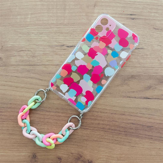 Color Chain Задна корица Пластмаса с Каишка Многоцветен (Galaxy S21 5G)