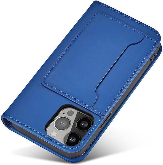 Magnet Card Book Σιλικόνης / Δερμάτινο Μπλε (Galaxy S23)