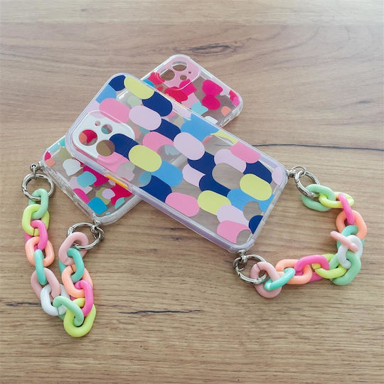 Color Chain Задна корица Пластмаса с Каишка Многоцветен (Galaxy S21 5G)