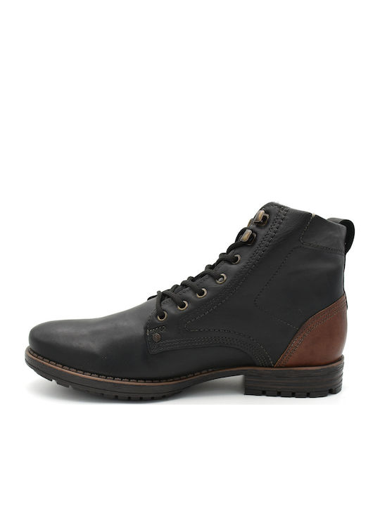 Leder Schwarz Stiefel mit Reißverschluss