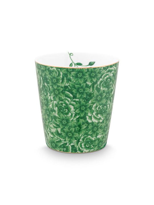 PiP Studio Royal Flower Green Κούπα από Πορσελάνη Πράσινη 230ml
