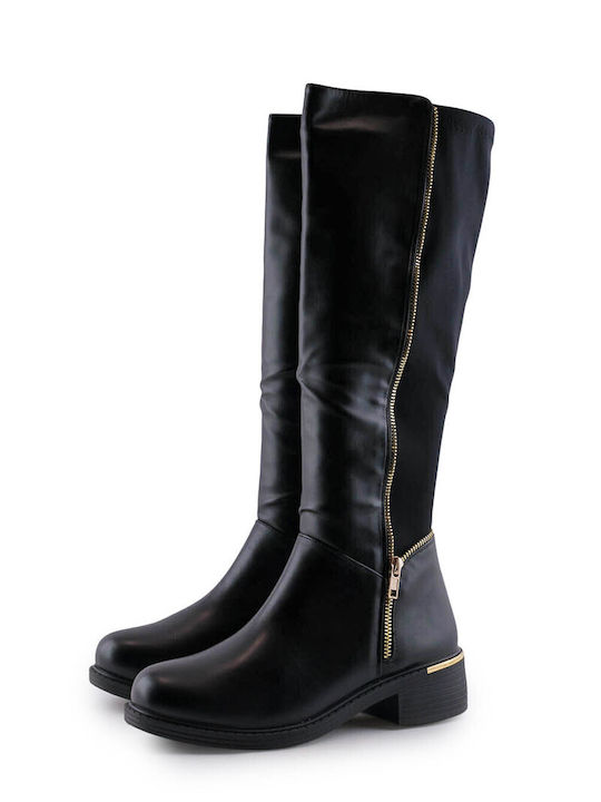 Love4shoes Damenstiefel Schwarz