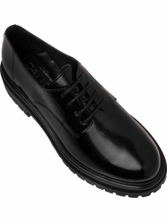Leather Women's Moccasins in Black Color