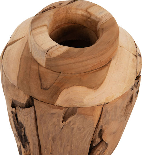 HomeMarkt Vază Decorativă Lemn Galben 15x7x30cm 1buc