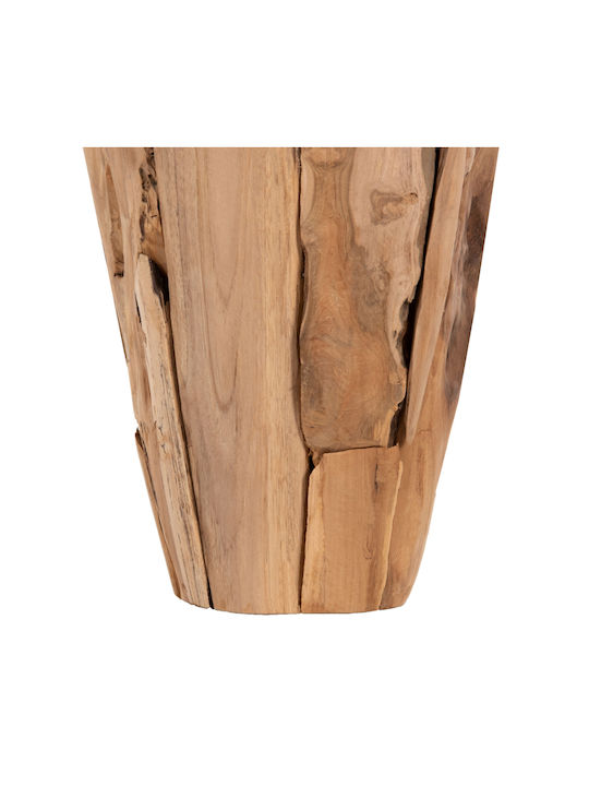 HomeMarkt Διακοσμητικό Βάζο Ξύλινο Zenia Κίτρινο Φ20xΥ40cm