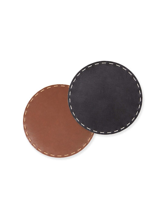 Nef-Nef Homeware Round Fabric Placemat Brown