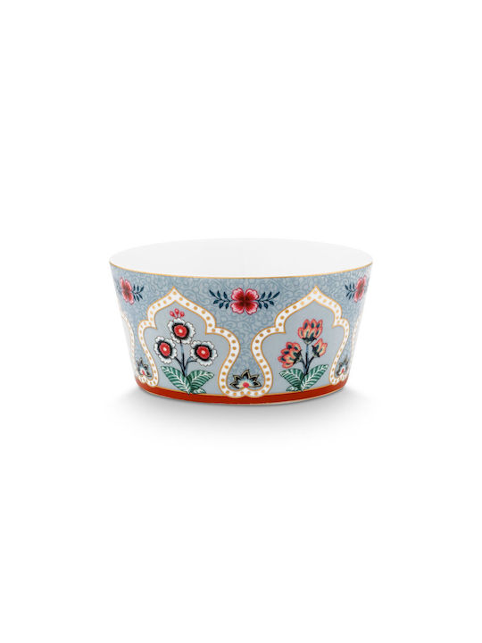 PiP Studio Flower Festival Serving Bowl Round made of Porcelain Blue
