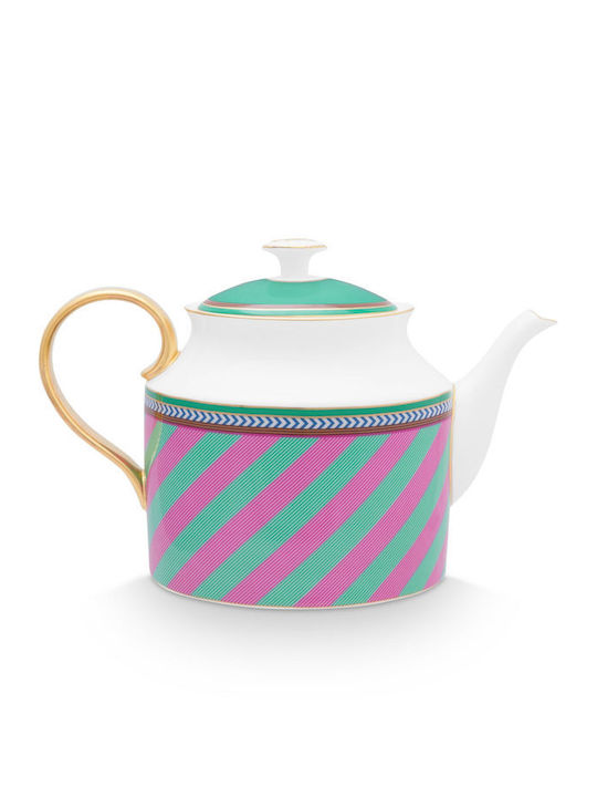 PiP Studio Chique Teapot Porcelain in Green Color 1800ml