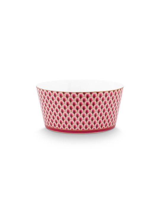 PiP Studio Flower Festival Serving Bowl Round made of Porcelain Pink 4pcs