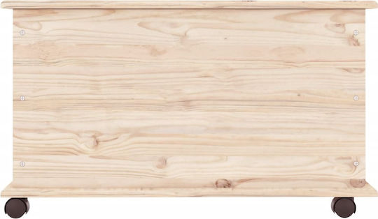 vidaXL Διακοσμητικό Μπαούλο Ξύλινο Καφέ 73x39.5x44εκ.