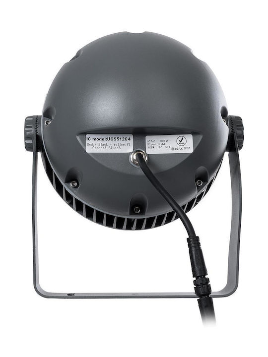 GloboStar Flooddimo Lampă De Podea Pentru Exterior LED Mașină De Spălat Pe Perete 54W RGBW IP67 Gri