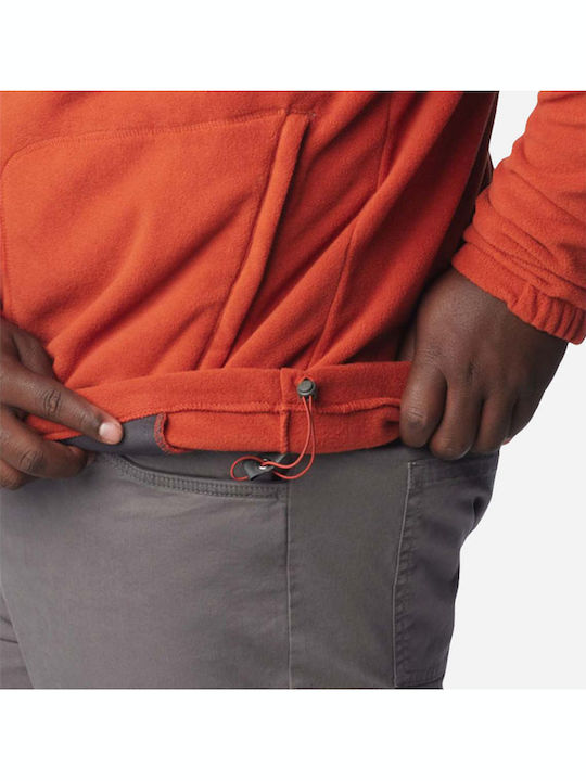 Men's Cardigan with Zipper Orange