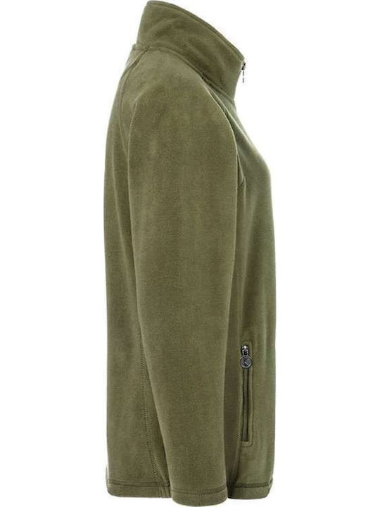 Fleece Jachetă de damă în Kaki Culoare