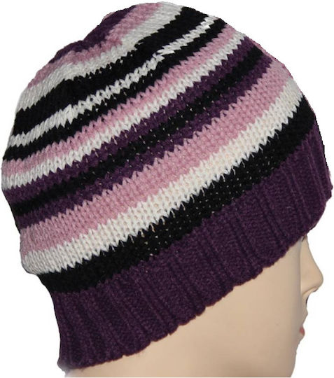 Knitted Beanie Cap Purple
