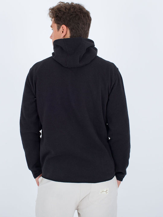 Hurley Men's Sweatshirt Jacket with Hood and Pockets Black