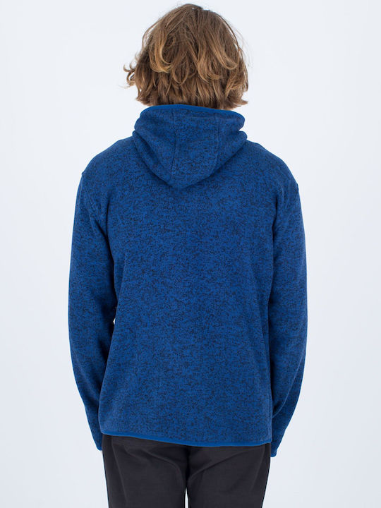 Hurley Men's Sweatshirt Jacket with Hood and Pockets Blue