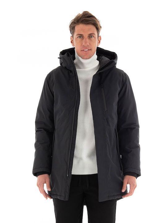 Jack & Jones Men's Winter Parka Jacket Black