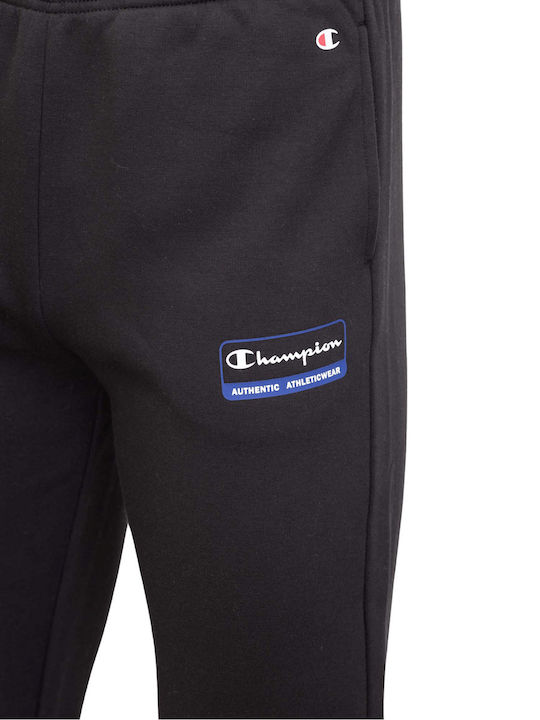 Champion Cuff Pants Παντελόνι Φόρμας με Λάστιχο Μαύρο