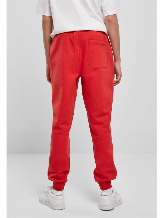 Urban Classics Men's Sweatpants with Rubber Red