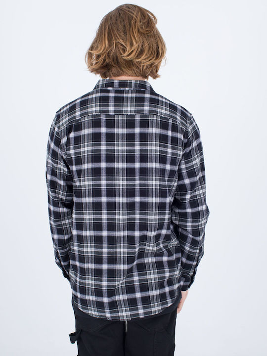 Hurley Men's Shirt Long Sleeve Flannel Black