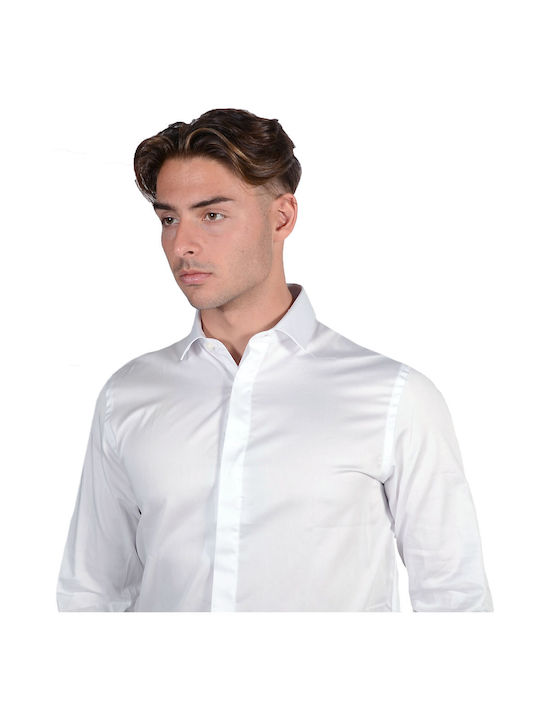 Vittorio Artist Men's Shirt Long Sleeve White