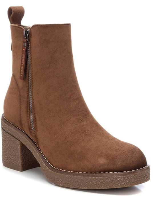 Wildleder Stiefeletten Damen Braun