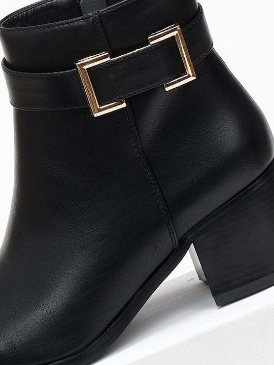 Women's Ankle Boots with Medium Heel Black