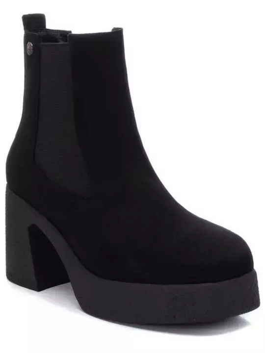 Wildleder Stiefeletten Damen Schwarz