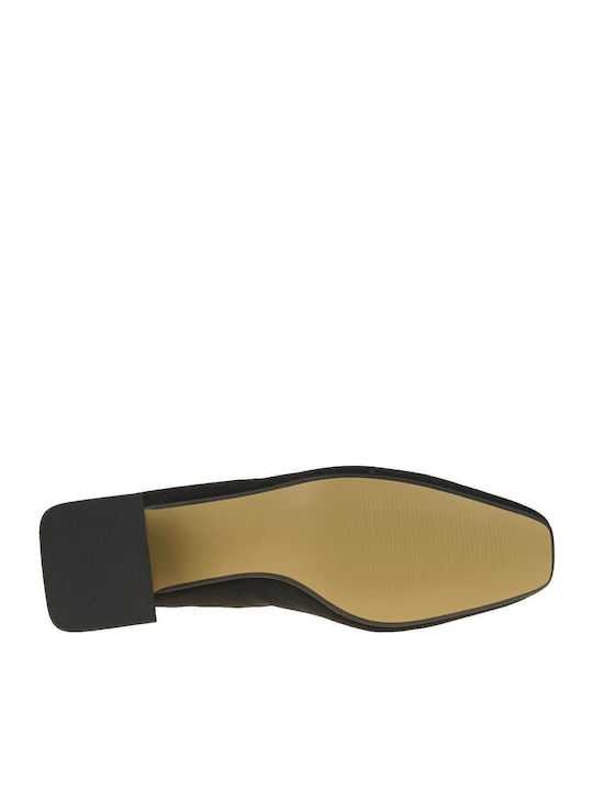 Women's Ankle Boots made of Patent Leather with Medium Heel Black