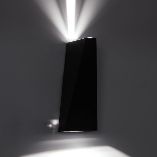 GloboStar Triande Wall-Mounted Outdoor Ceiling Lamp LED IP65 10W with Cool White Light Double Beam 8.5x8.5x20cm