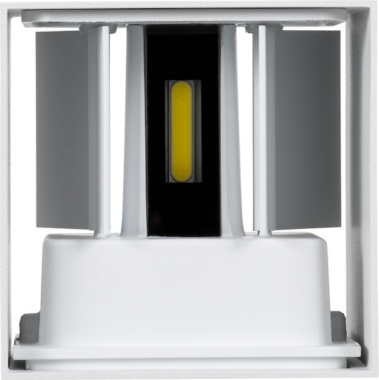GloboStar Axis-s Wall-Mounted Outdoor Ceiling Lamp LED IP65 10W with Cool White Light Double Beam 10x10x10cm