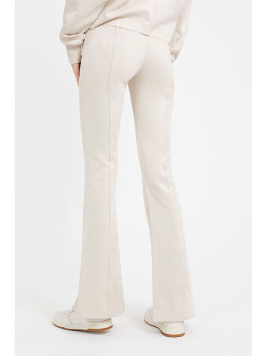 Guess Women's Fabric Trousers Flare Beige