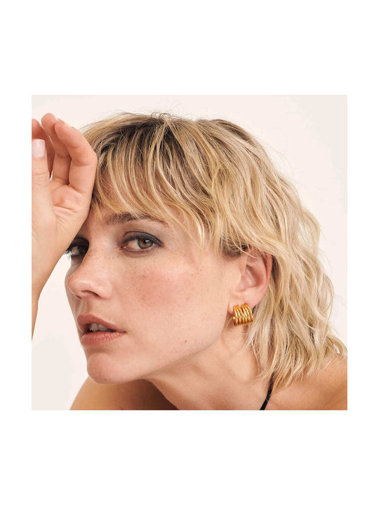 Aleyolé Earrings Hoops made of Silver Gold Plated