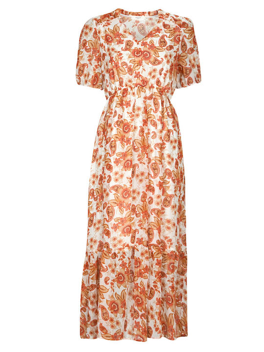 Zaltana Ro W Rochie De Vară Maxi Portocalie