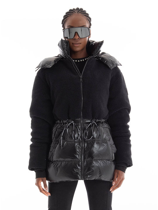 Kurz Damen Puffer Jacke für Winter Mehrfarbig