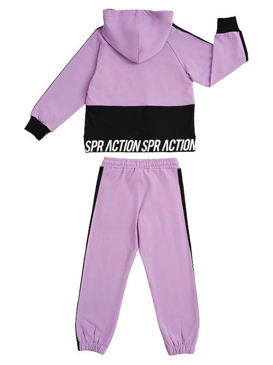 Sprint Kids Sweatpants Set Lilac 2pcs