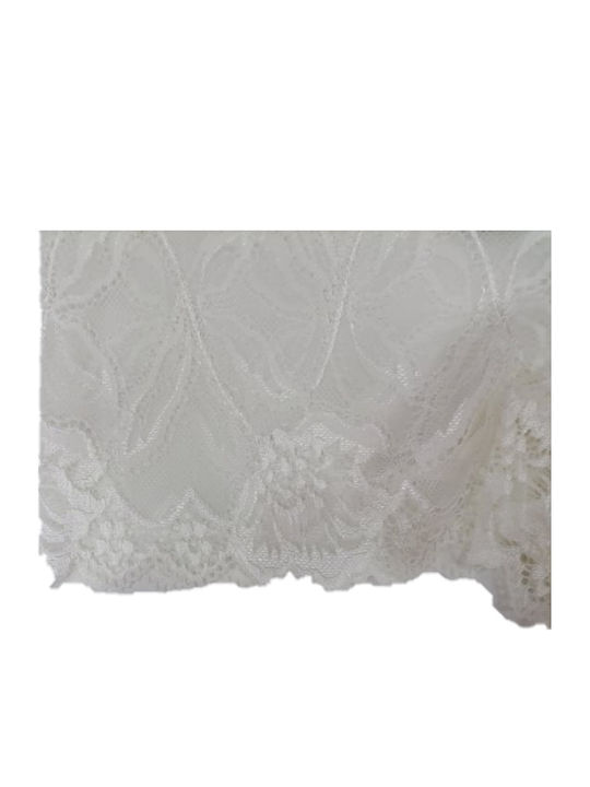 Women's Boxer Seamless with Lace White