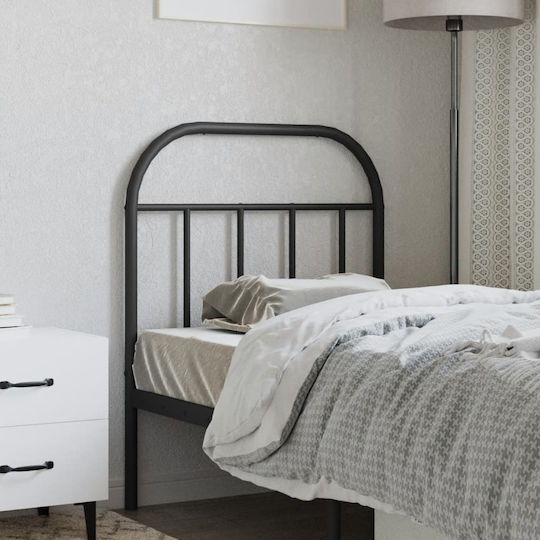 vidaXL Metal Bed Headboard Black 80x100cm