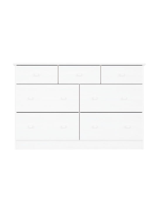 Συρταριέρα Κρεβατοκάμαρας mit 7 Schubladen White 112x35x73cm