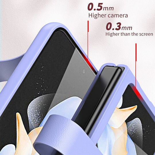 5g Back Cover Πλαστικό με Λουράκι Μαύρο (Galaxy Z Flip5)