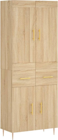 Ντουλάπα Γραφείου Ξύλινη Sonoma 69.5x34x180cm Ντουλάπα Γραφείου Ξύλινη Sonoma 69.5x34x180cm