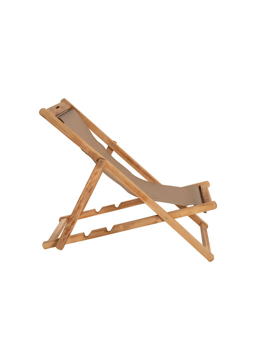 Deckchair Φυσικό Χρώμα 55x97x82cm