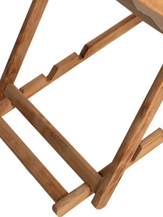 Deckchair Φυσικό Χρώμα 55x97x82cm