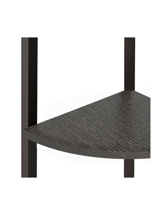 Corner Black Bookcase 45.5x31.5x150 cm